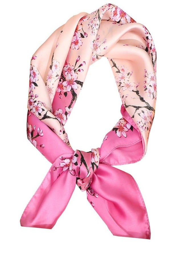 Vikodah Neck-Scarves Floral Chiffon Scarf Soft Smooth Satin Bandana Head-Wraps Square for Women Men 26 * 26 - Image 1